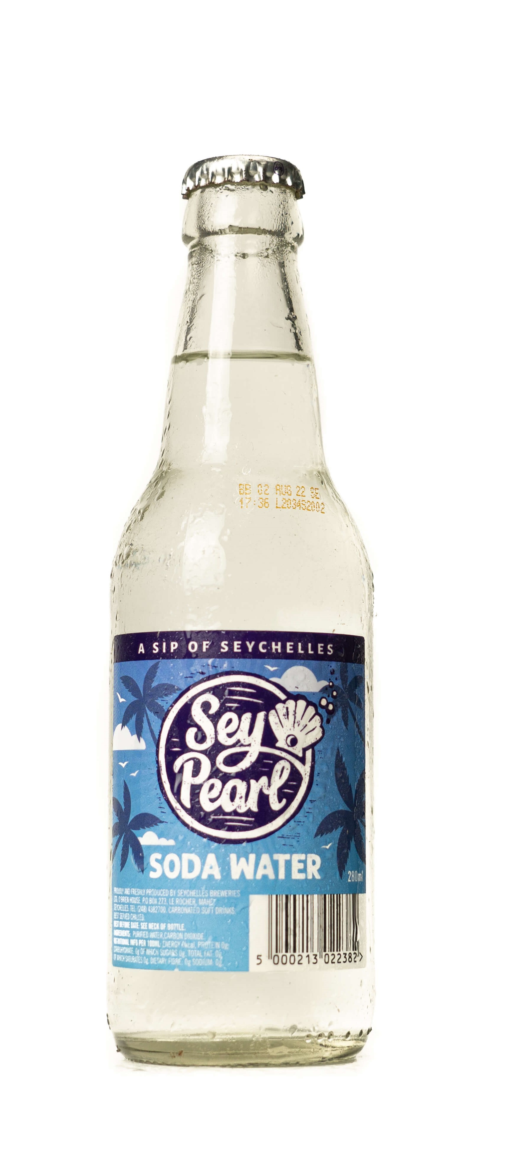 Seychelles Breweries Limited Seypearl Soda Water Returnable Glass Bottle