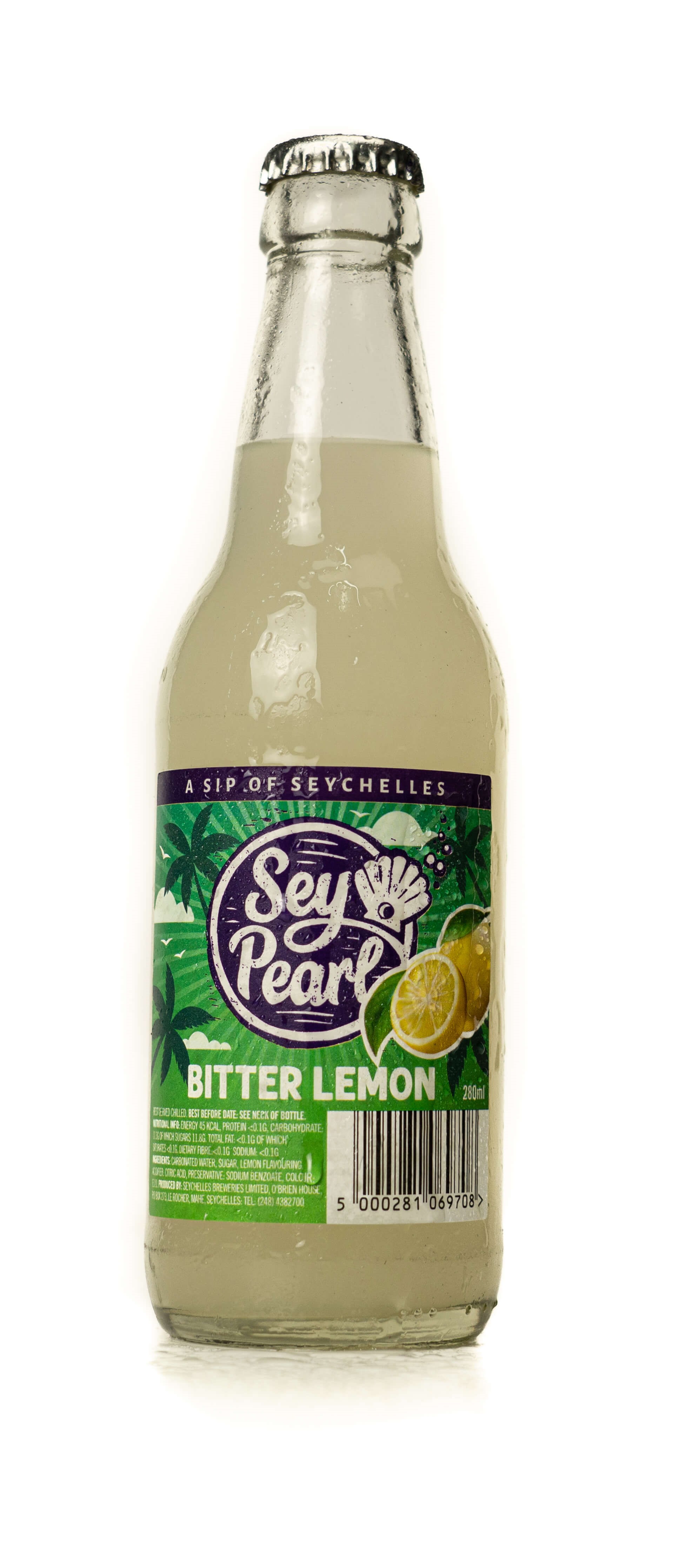 Seychelles Breweries Limited Seypearl Bitter Lemon Returnable Glass Bottle